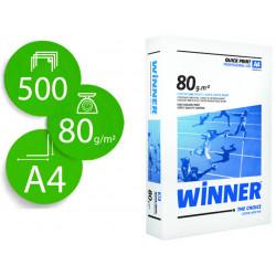 Papel A4 80 Gramos Winner blanco Papel A4 80 Gramos Winner blanco