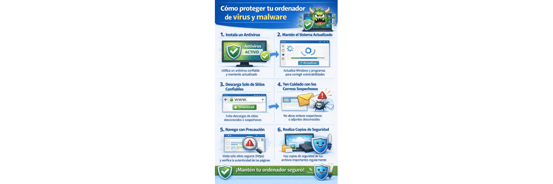 Cómo proteger tu ordenador de virus y malware Cómo proteger tu ordenador de virus y malware