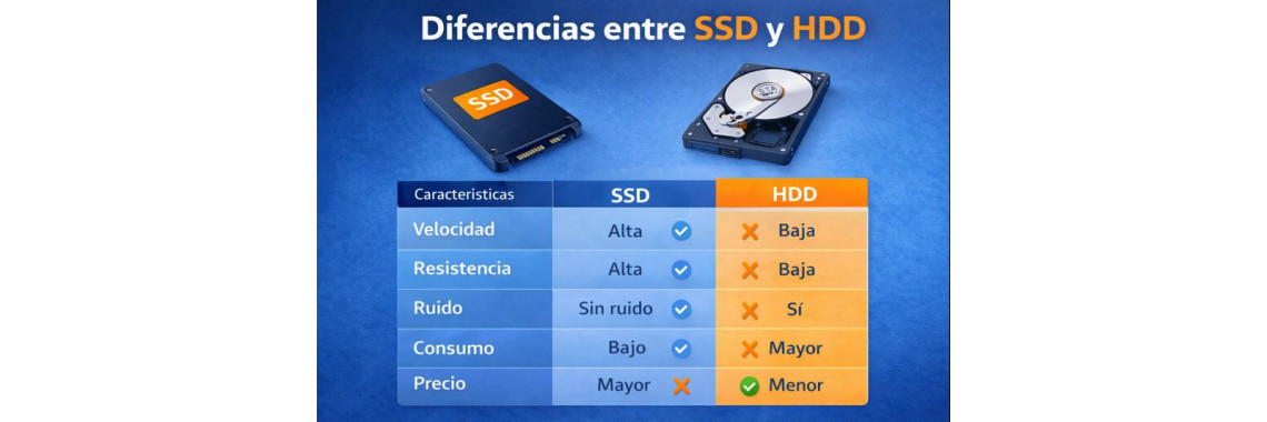 Diferencias entre SSD y HDD Diferencias entre SSD y HDD